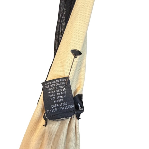 Connected Black Sheer Ruched V Neck Sleeveless Midi Dress Size 10 - Picture 7 of 9